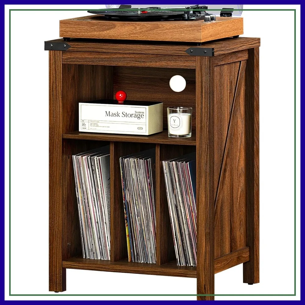 Record Player Stand with Vinyl Storage, Holds 160 Albums, Rustic Brown Wood Turntable Cabinet for Living Room Bedroom Office
Record Player Stand with Vinyl Storage, Holds 160 Albums, Rustic Brown Wood Turntable Cabinet for Living Room Bedroom Office