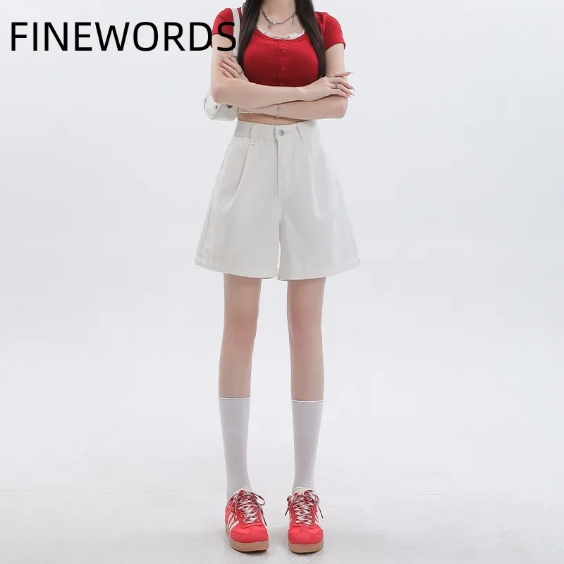 FINEWORDS Vintage Beach Summer Denim Shorts Women High Waist Jeans Shorts Streetwear Korean Loose Wide Leg Middle Shorts
FINEWORDS Vintage Beach Summer Denim Shorts Women High Waist Jeans Shorts Streetwear Korean Loose Wide Leg Middle Shorts