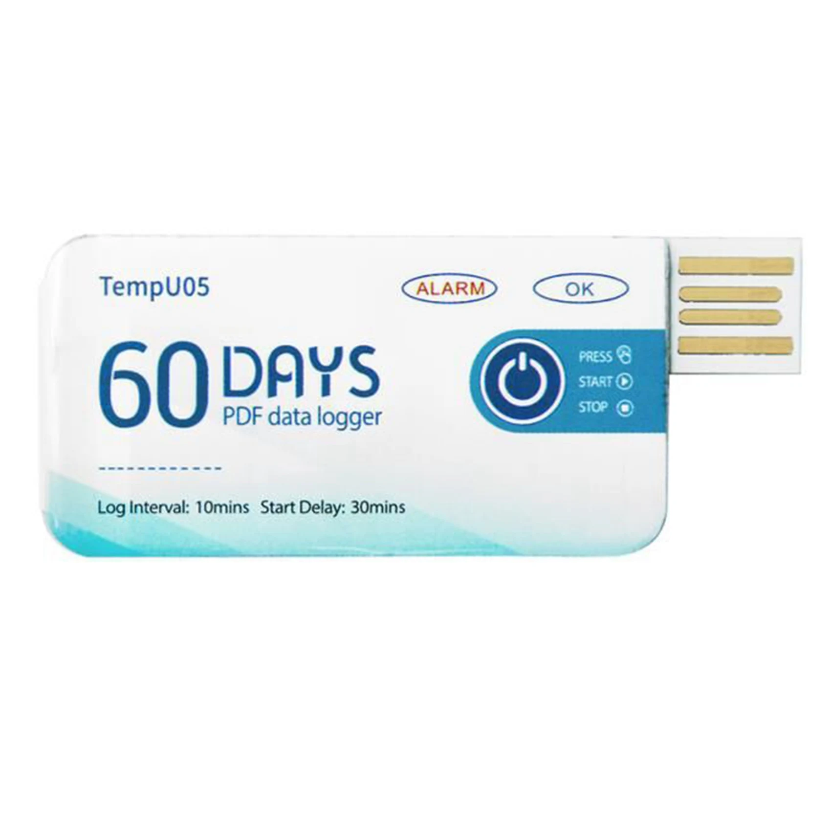 Temperature Data Logger TempU05 60 Days PDF Report Temperature Recorder Single Use USB Temperature Record Instrument
Temperature Data Logger TempU05 60 Days PDF Report Temperature Recorder Single Use USB Temperature Record Instrument