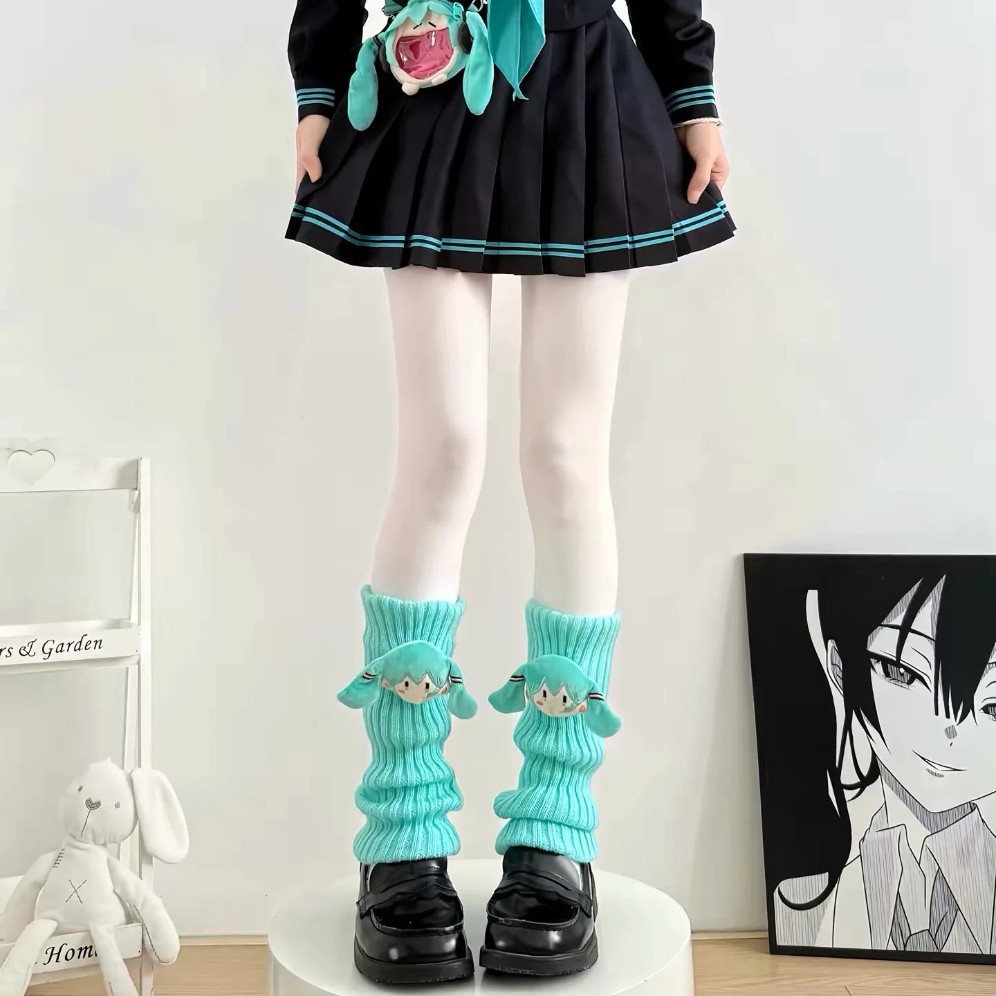 Cute Hatsune Miku Dopamine Colorful Knitted Leg Warmers Bone Pattern Pile Socks Y2k Cartoon Alt Culture Warm Socks for Girls
Cute Hatsune Miku Dopamine Colorful Knitted Leg Warmers Bone Pattern Pile Socks Y2k Cartoon Alt Culture Warm Socks for Girls