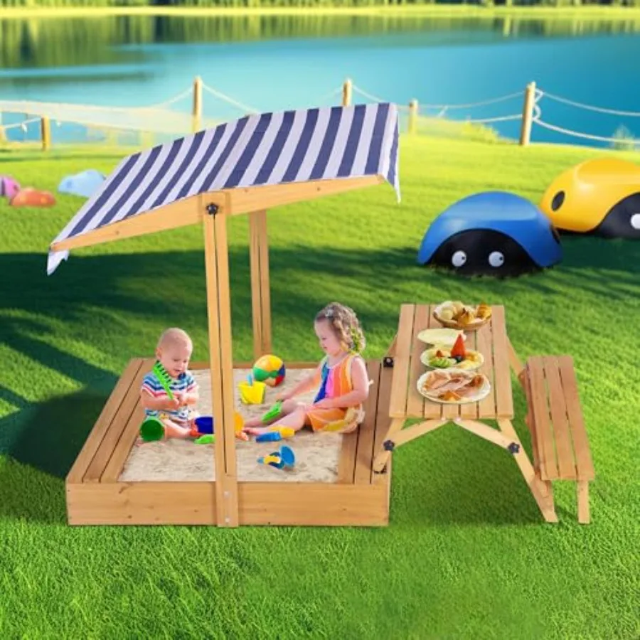 Деревянная песочница с крышкой, квадратная уличная песочница со складным столом для пикника, пляжными сиденьями и защитным дном XL от песка
Деревянная песочница с крышкой, квадратная уличная песочница со складным столом для пикника, пляжными сиденьями и защитным дном XL от песка