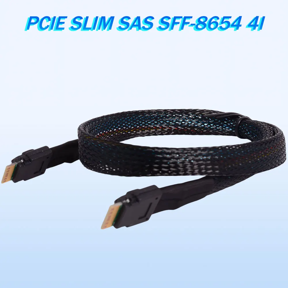 ADT-Link PCI-E Slim SAS SFF-8654 4i 36 Pin Extension Data Cable for MIni SAS 4i12Gbps Hard Disk Data Extender Cable SF-100
ADT-Link PCI-E Slim SAS SFF-8654 4i 36 Pin Extension Data Cable for MIni SAS 4i12Gbps Hard Disk Data Extender Cable SF-100