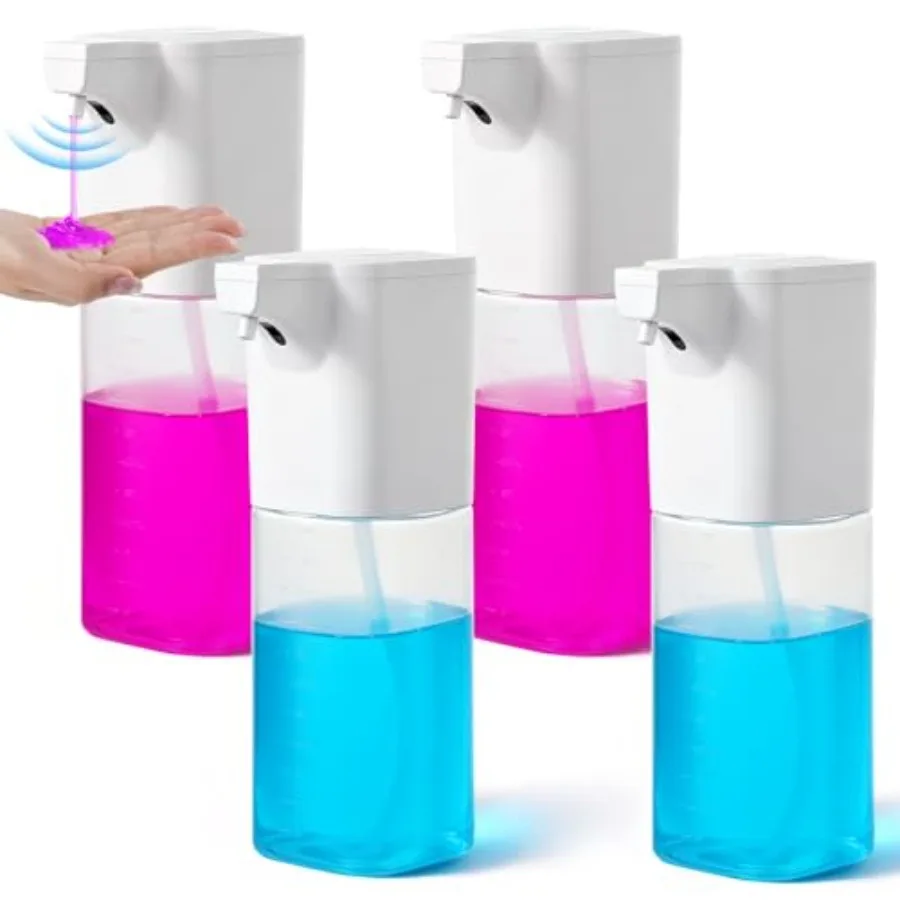 Bathroom and kitchen touchless automatic soap dispenser, ABS plastic, white, 4-level adjustable dispensing volume, waterproof a
Bathroom and kitchen touchless automatic soap dispenser, ABS plastic, white, 4-level adjustable dispensing volume, waterproof a