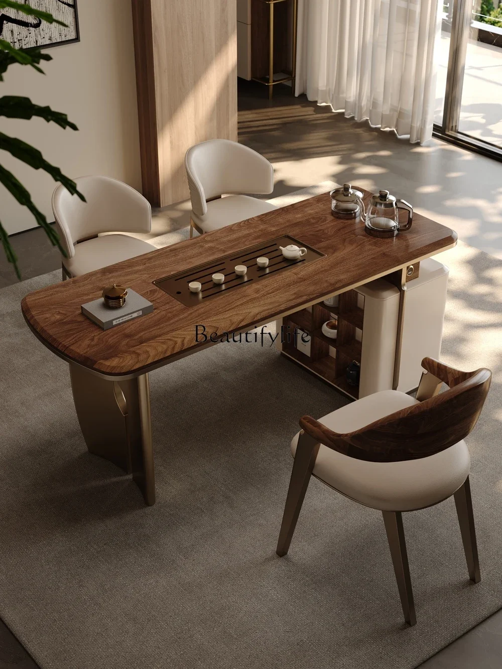 yj9 High-End Table-Chair Set High-Grade Walnut New Chinese Style Affordable Luxury Style
yj9 High-End Table-Chair Set High-Grade Walnut New Chinese Style Affordable Luxury Style