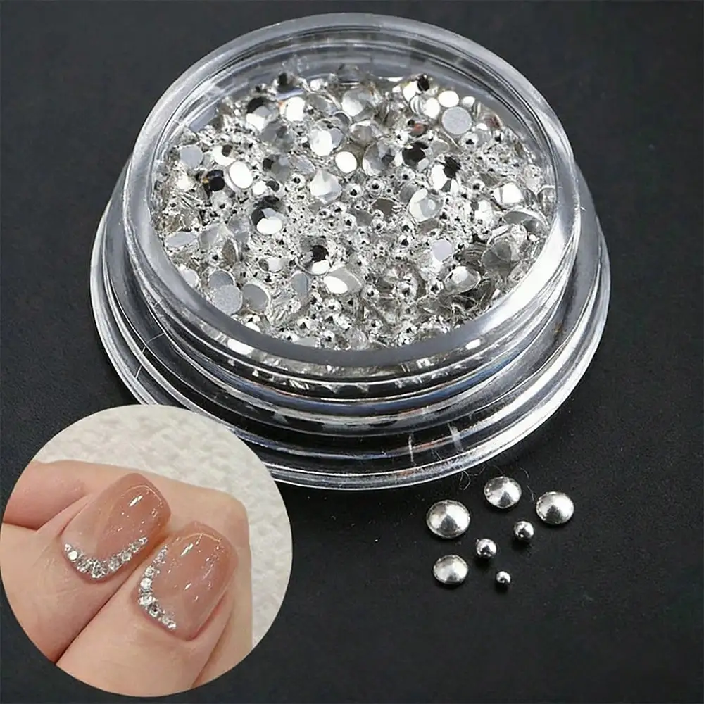 Silver Nail Rhinestones Mixed Size Round Beads DIY Nail Art Decoration Glitter Charms for Women
Silver Nail Rhinestones Mixed Size Round Beads DIY Nail Art Decoration Glitter Charms for Women