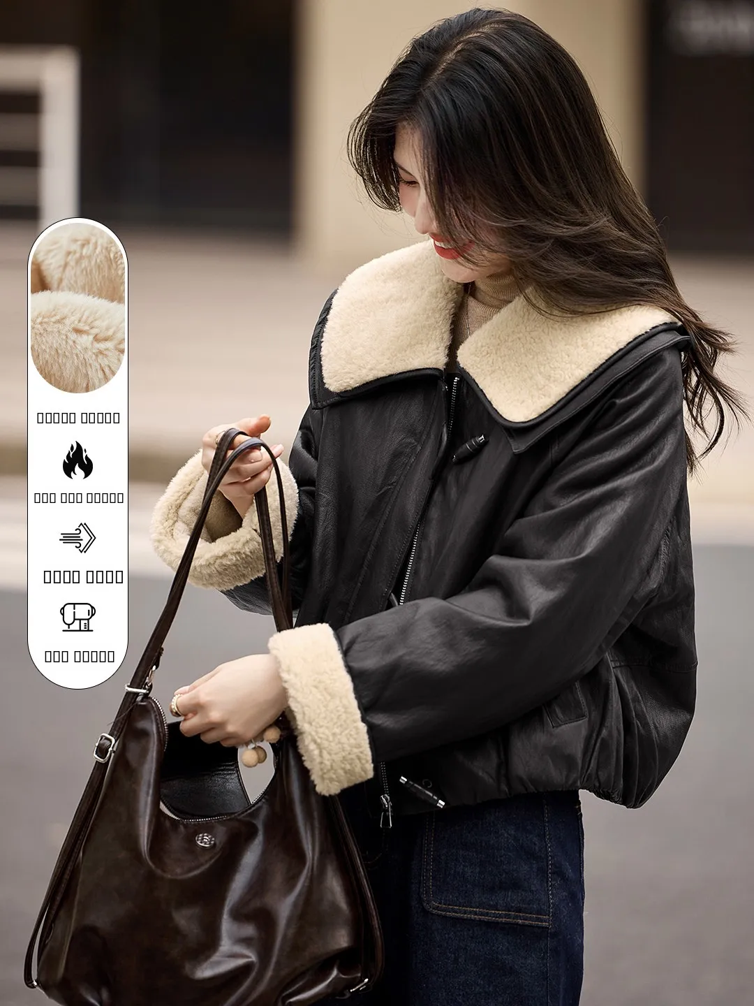 Женская утепленная куртка Xin Fei Yu из искусственной кожи на флисовой подкладке, зима 2025, теплая, повседневная, свободного кроя, на молнии
Женская утепленная куртка Xin Fei Yu из искусственной кожи на флисовой подкладке, зима 2025, теплая, повседневная, свободного кроя, на молнии