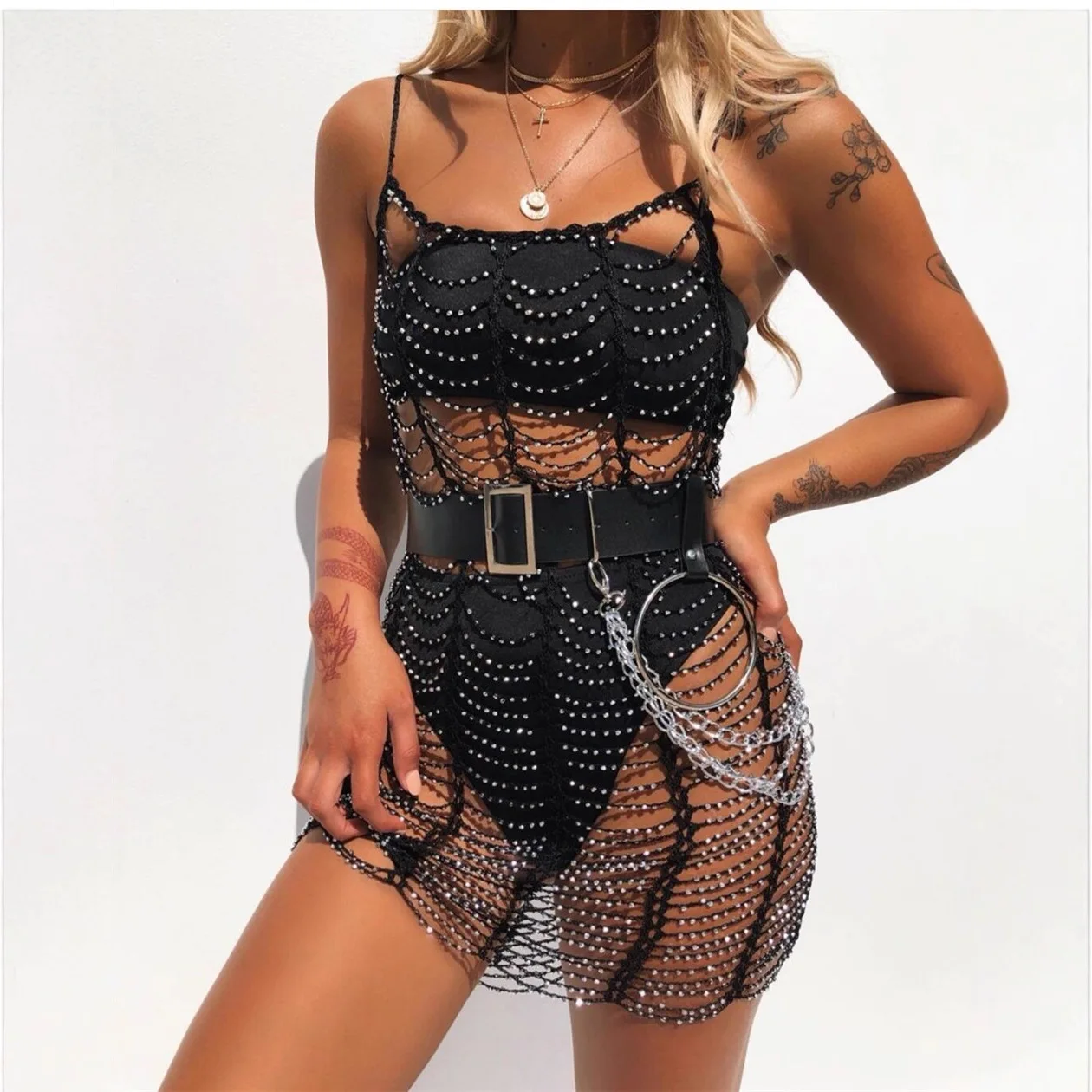 Handmade Hollow out Beaded Cover up Dress Sexy Vacation Beachwear High Waist Nine Points Pants 91%-95% Fabric Content Street ...
Handmade Hollow out Beaded Cover up Dress Sexy Vacation Beachwear High Waist Nine Points Pants 91%-95% Fabric Content Street ...