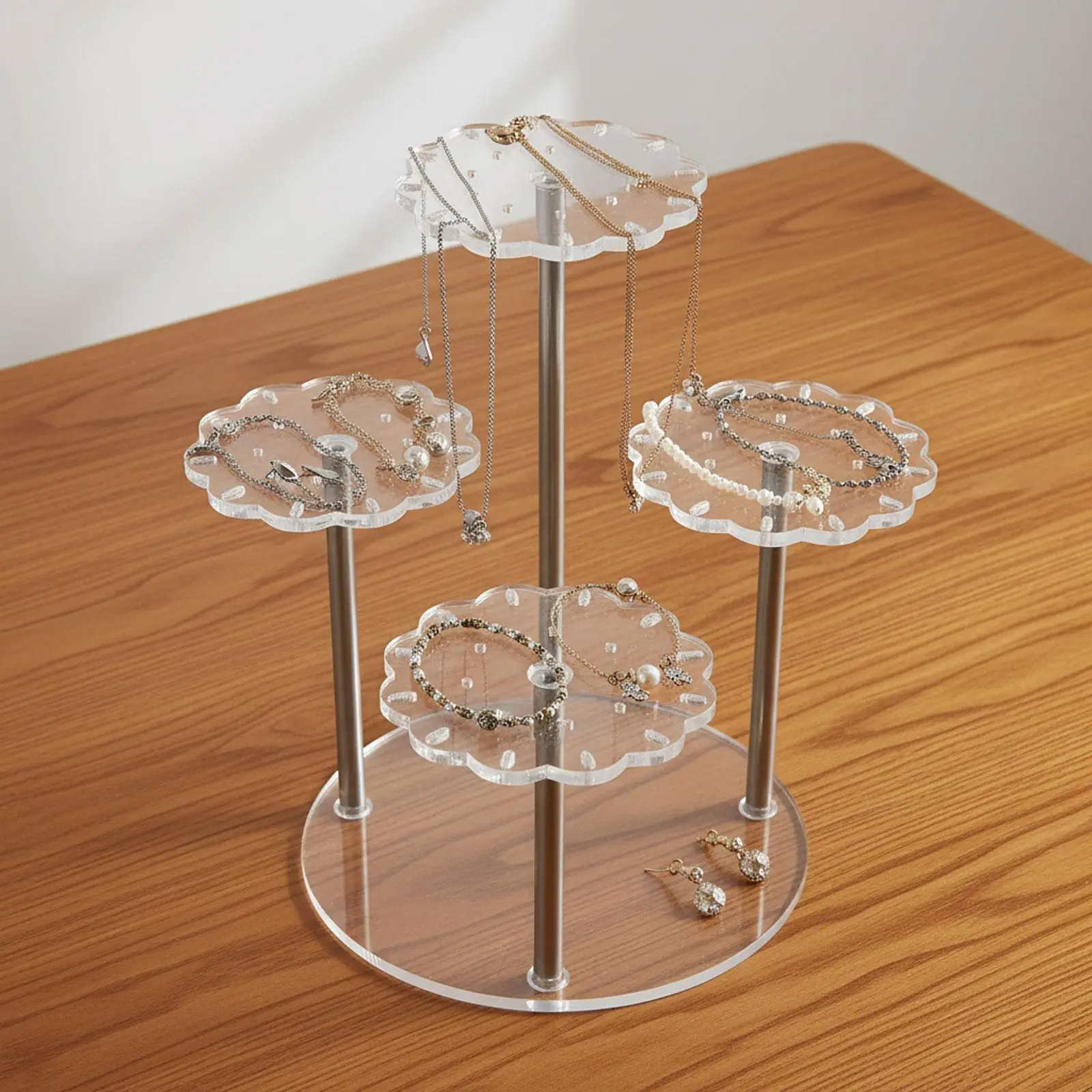 Acrylic Earrings Display Rack, 3 Tier Easy to Use Durability, Clear Earring Display Stand, Earrings Organizer for Bedroom, Store
Acrylic Earrings Display Rack, 3 Tier Easy to Use Durability, Clear Earring Display Stand, Earrings Organizer for Bedroom, Store