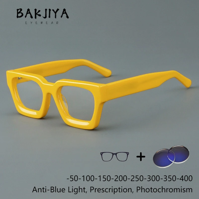 Vintage Solid Color Acetate Anti-Blue Light Glasses Men's Fashion Designer Square Computer Optical Prescription Eyeglasses Frame
Vintage Solid Color Acetate Anti-Blue Light Glasses Men's Fashion Designer Square Computer Optical Prescription Eyeglasses Frame