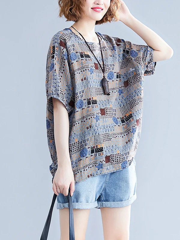 Loose Cotton Linen T-irt Women's ort Sve Large Size 200 Pou Printed Versatile Summer Top Artistic Commute Sle
Loose Cotton Linen T-irt Women's ort Sve Large Size 200 Pou Printed Versatile Summer Top Artistic Commute Sle