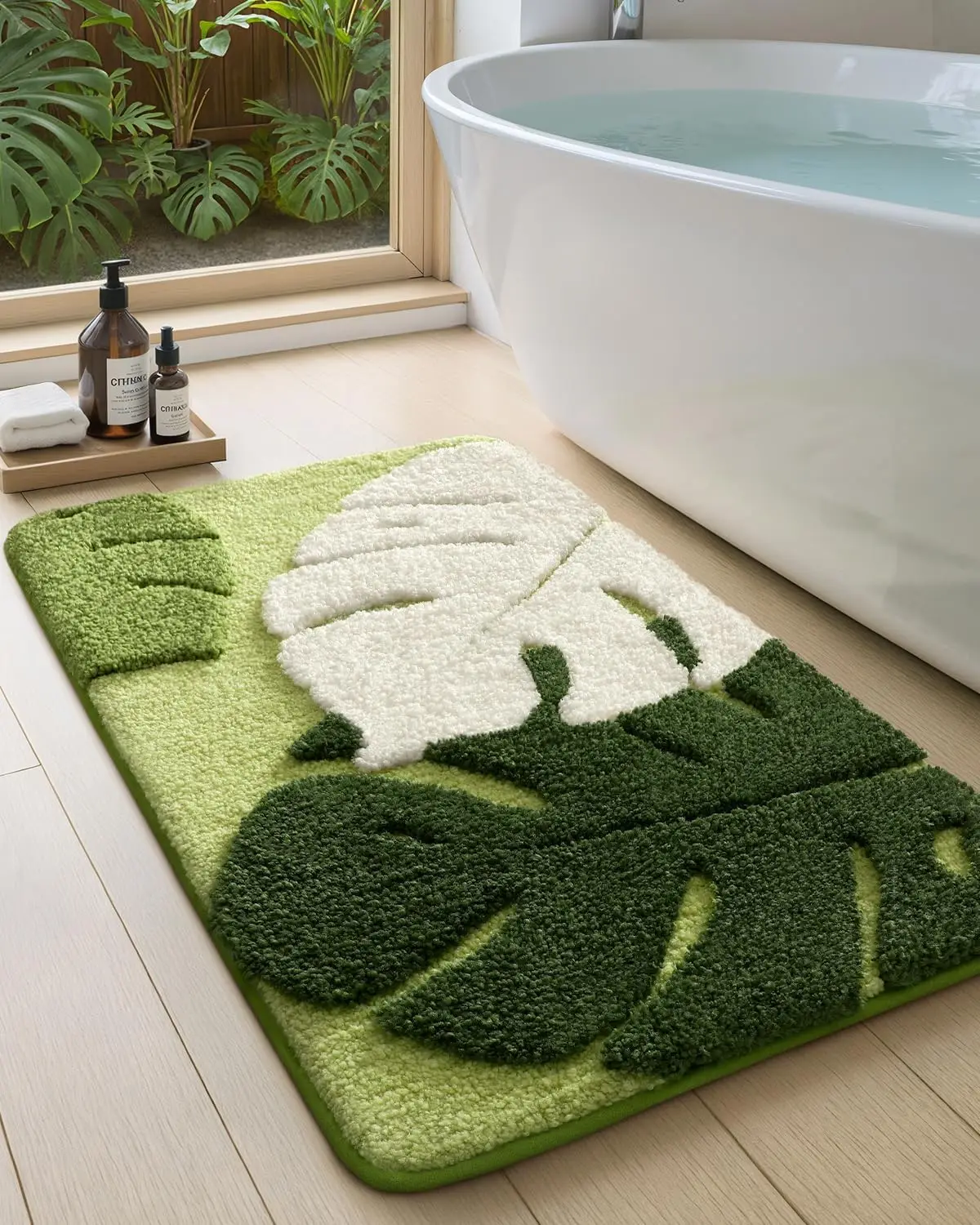 Cute Leaf Bathroom Rug, Plush Absorbent Non-Slip Washable Mat for Shower, Bathtub, Bedroom, Kids Room, Green 20x32
Cute Leaf Bathroom Rug, Plush Absorbent Non-Slip Washable Mat for Shower, Bathtub, Bedroom, Kids Room, Green 20x32
