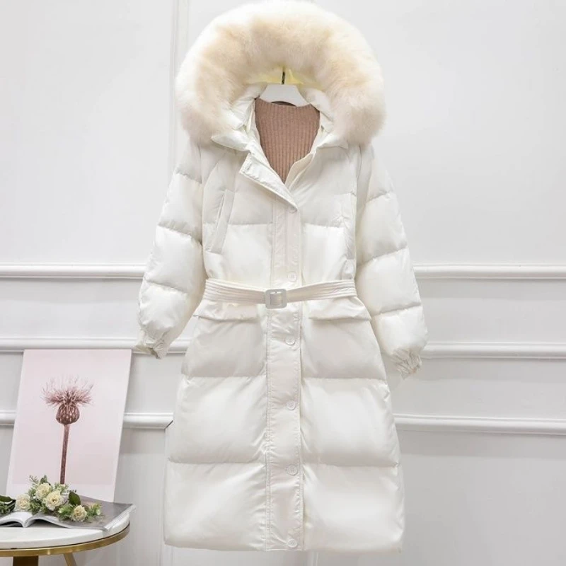 Winter New White Duck Down Women Mid Length Fashion Plush Collar Hooded Warm Lady Overcoat Windproof Coat Women Down Jackets
Winter New White Duck Down Women Mid Length Fashion Plush Collar Hooded Warm Lady Overcoat Windproof Coat Women Down Jackets