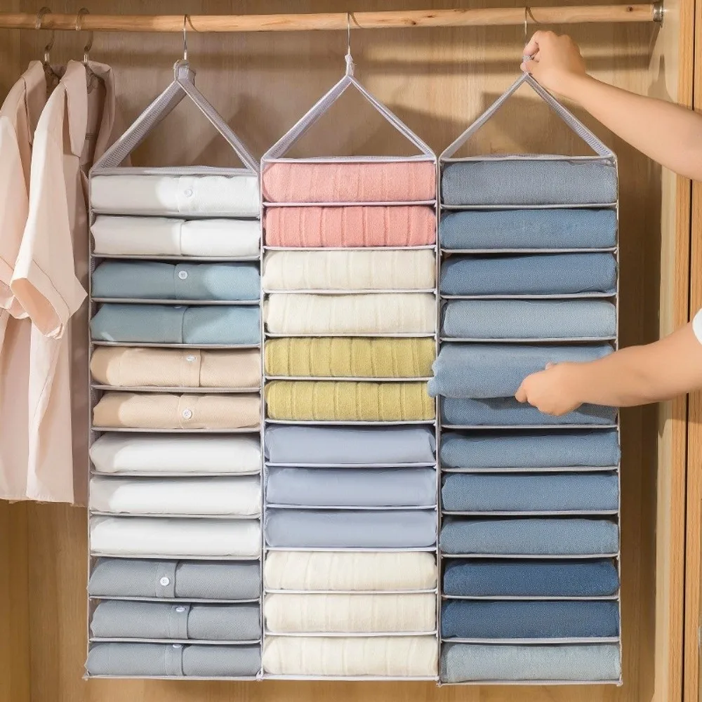 New Multi-Layer Wardrobe Hanging Storage Bag Folding Large Capacity Underwear Organizer Space saving Cabinet Organizer T-Shirt
New Multi-Layer Wardrobe Hanging Storage Bag Folding Large Capacity Underwear Organizer Space saving Cabinet Organizer T-Shirt