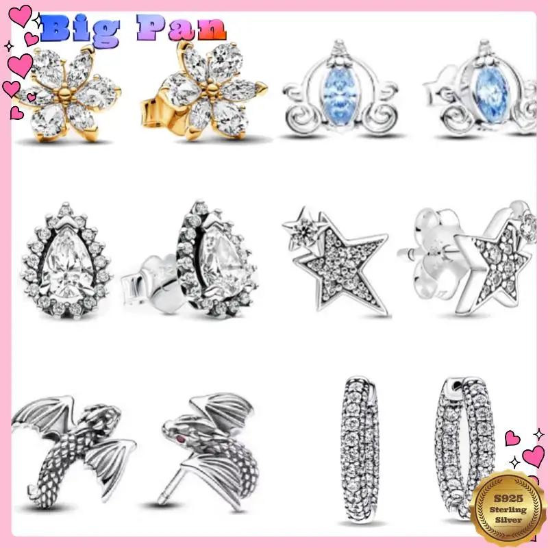 2025 Double Hoop Star S925 Silver Snowflake Heart Earrings Stud Fit Original Charms Diy For Women Accessories
2025 Double Hoop Star S925 Silver Snowflake Heart Earrings Stud Fit Original Charms Diy For Women Accessories