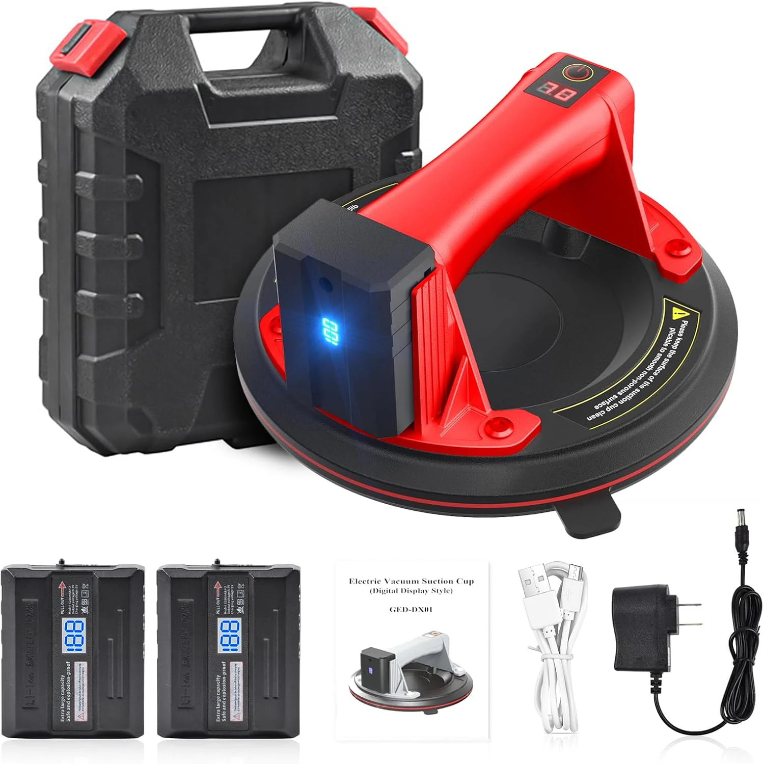Suction Cup Electric Vacuum Lifter, Kethvoz 440lbs Heavy Duty Handling Gripper with 8'' Automatic Suction Cup to Lift Windshield
Suction Cup Electric Vacuum Lifter, Kethvoz 440lbs Heavy Duty Handling Gripper with 8'' Automatic Suction Cup to Lift Windshield
