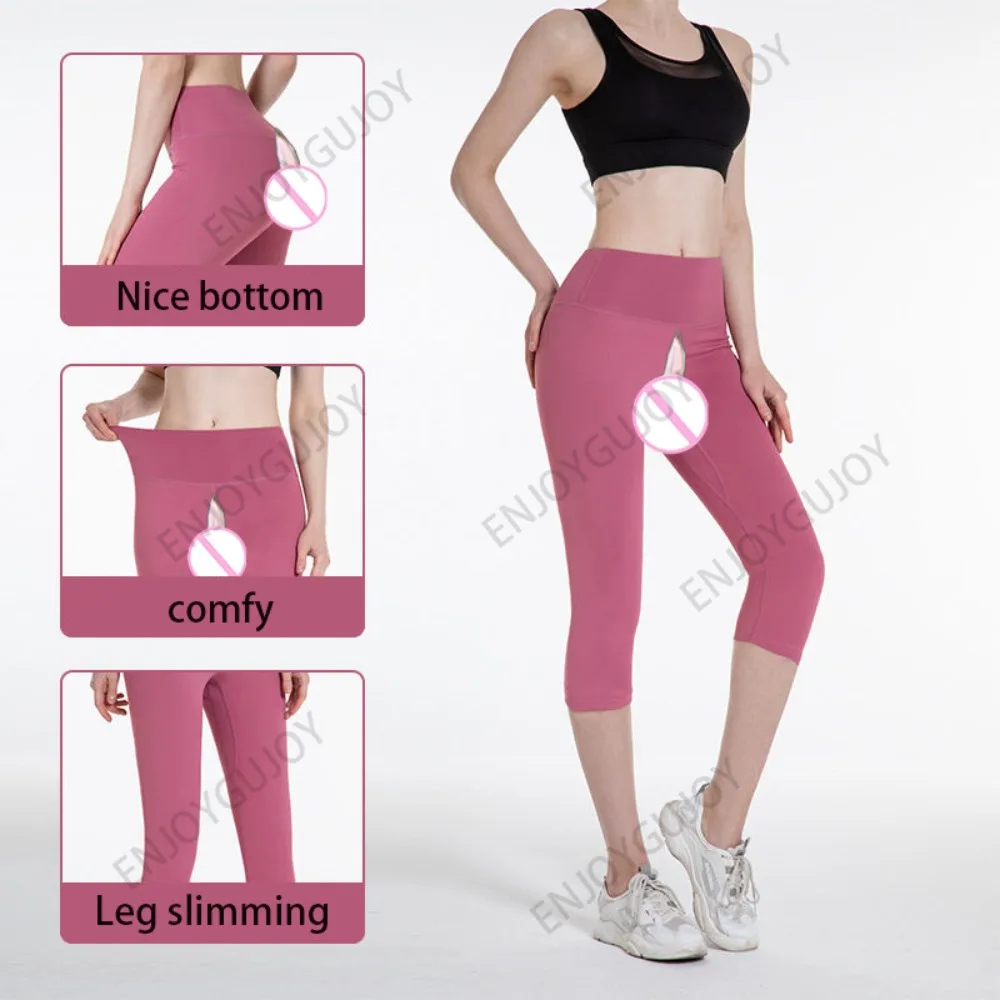 Invisible Open Crotch Yoga Pants for Women, High Waist Stretch Pants, Peach Summer Tights, Sexy Sports Fitness Cropped Trousers,
Invisible Open Crotch Yoga Pants for Women, High Waist Stretch Pants, Peach Summer Tights, Sexy Sports Fitness Cropped Trousers,