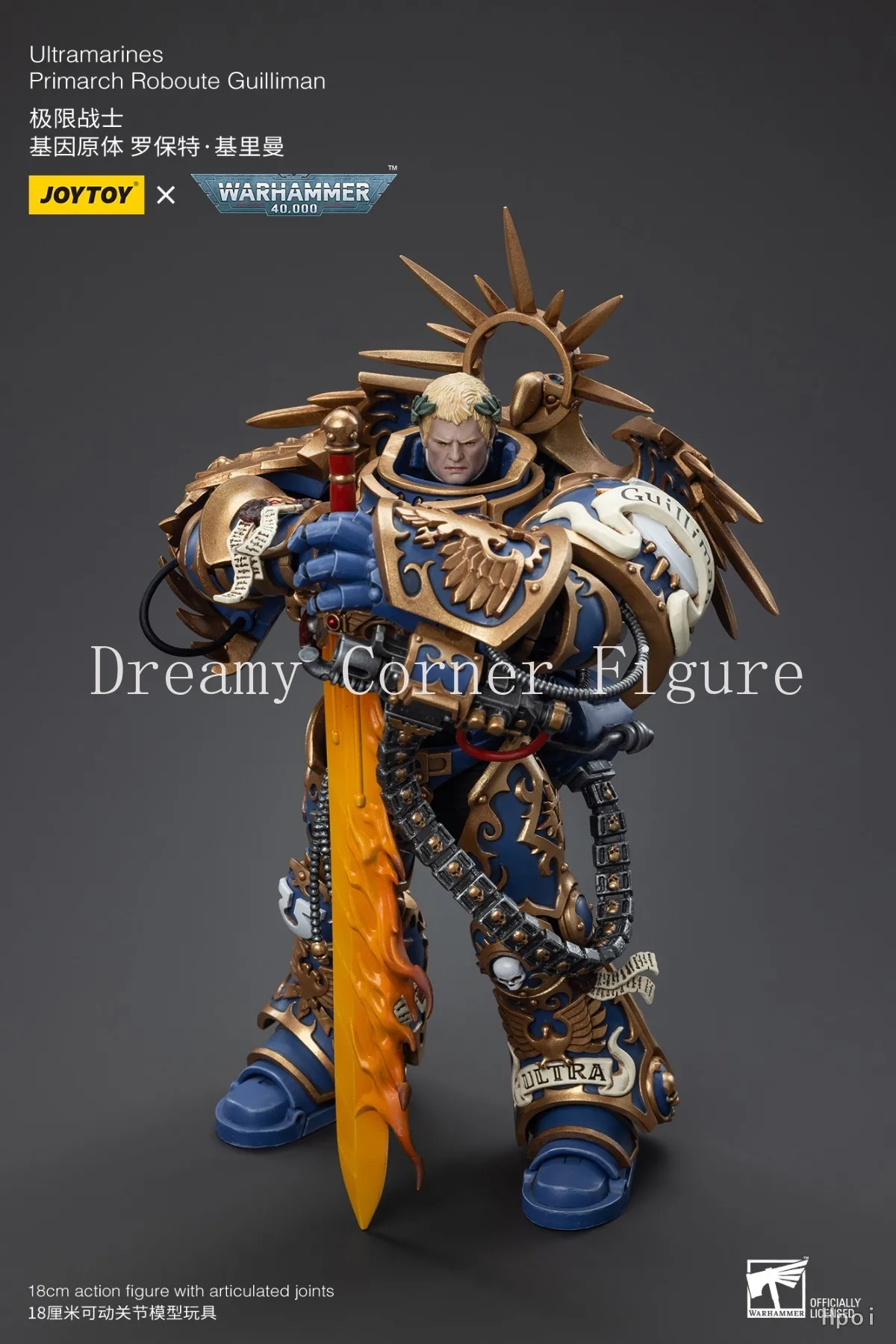 Предзаказ: Фигурка JOYTOY WARHAMMER 40K Ultramarines Primarch Roboute Guilliman, масштаб 1/18
Предзаказ: Фигурка JOYTOY WARHAMMER 40K Ultramarines Primarch Roboute Guilliman, масштаб 1/18