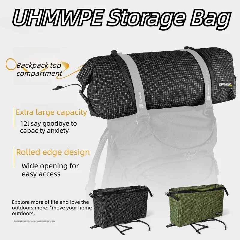 12L UHMWPE Ultralight Backpack Top Pouch Durable Tear-Resistant Storage Bag for Camping Hiking Backpacking Outdoor Activities
12L UHMWPE Ultralight Backpack Top Pouch Durable Tear-Resistant Storage Bag for Camping Hiking Backpacking Outdoor Activities
