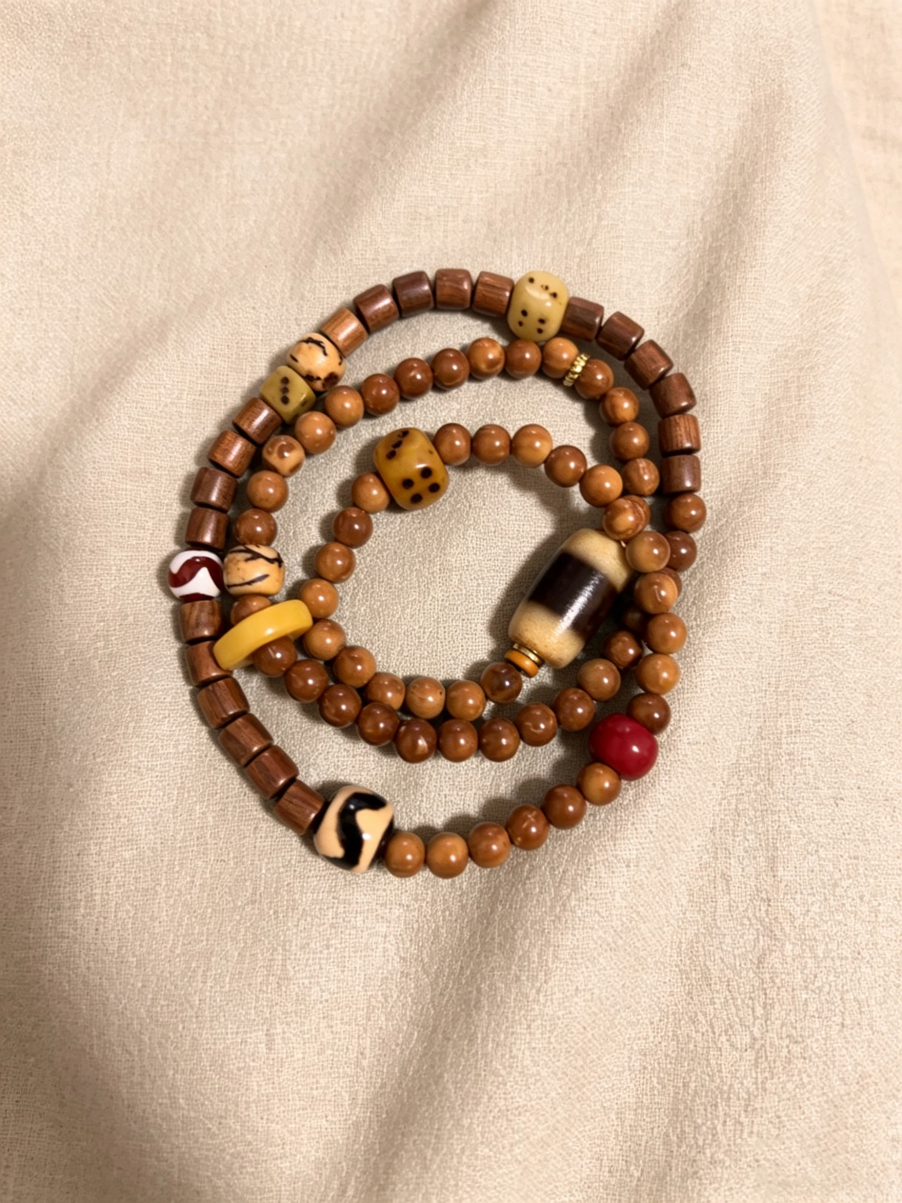 Ethnic style wood and stone mixed elastic multi-ring bracelet
Ethnic style wood and stone mixed elastic multi-ring bracelet