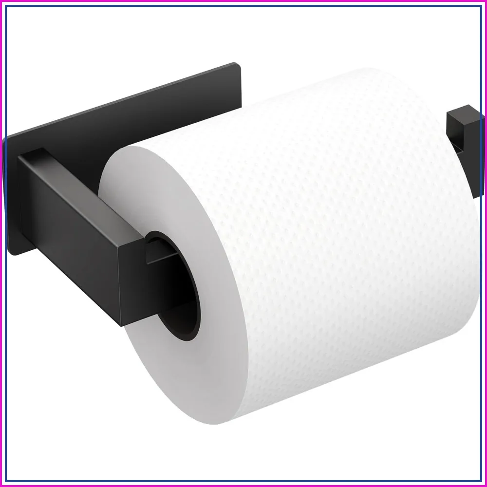 No Drilling Toilet Paper Holder Wall Mount, Premium SUS304 Stainless Steel Rustproof, 11LB Capacity, Easy Peel & Stick, Matte Black
No Drilling Toilet Paper Holder Wall Mount, Premium SUS304 Stainless Steel Rustproof, 11LB Capacity, Easy Peel & Stick, Matte Black