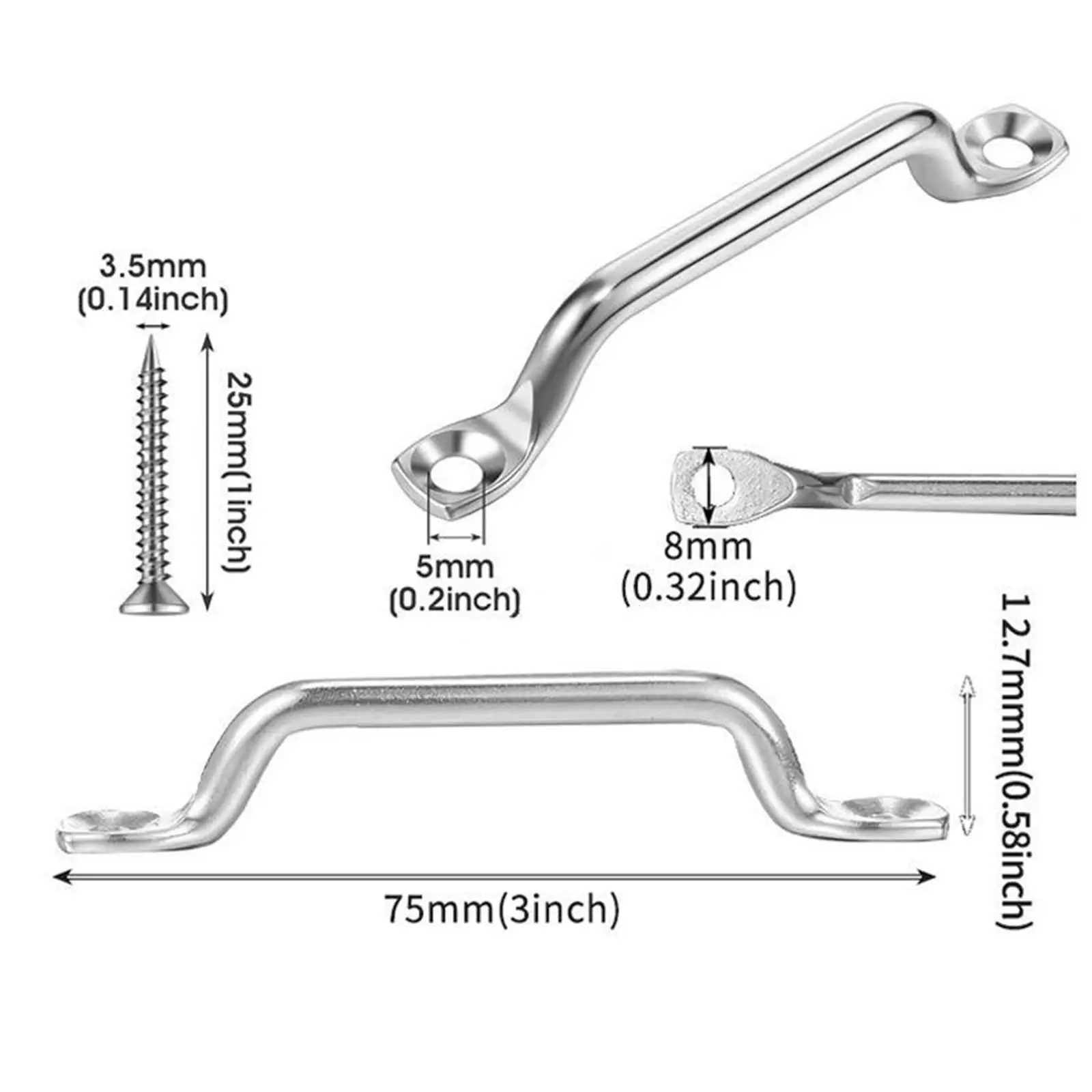 Kayak Pad Eye Kit Anti Slip Spare Parts Sturdy Attachment Heavy Duty Tie Down Anchor Point Stainless Steel Boat Handle
Kayak Pad Eye Kit Anti Slip Spare Parts Sturdy Attachment Heavy Duty Tie Down Anchor Point Stainless Steel Boat Handle