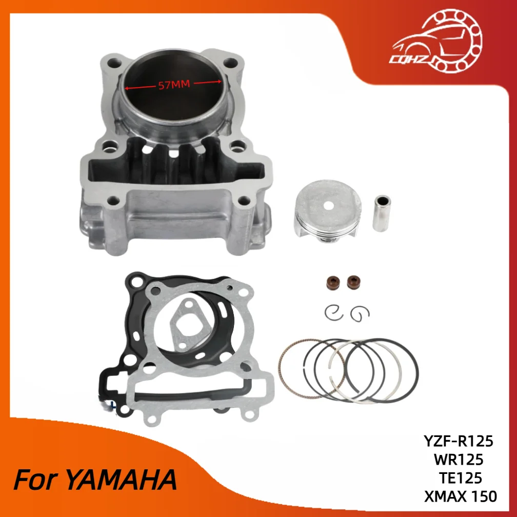 57mm Bore 150CC Engine Cylinder Piston Rings Kit For Yamaha YZF-R125 WR125 TE125 XMAX 125 To150 08-19 Scooter ATV Accessories
57mm Bore 150CC Engine Cylinder Piston Rings Kit For Yamaha YZF-R125 WR125 TE125 XMAX 125 To150 08-19 Scooter ATV Accessories