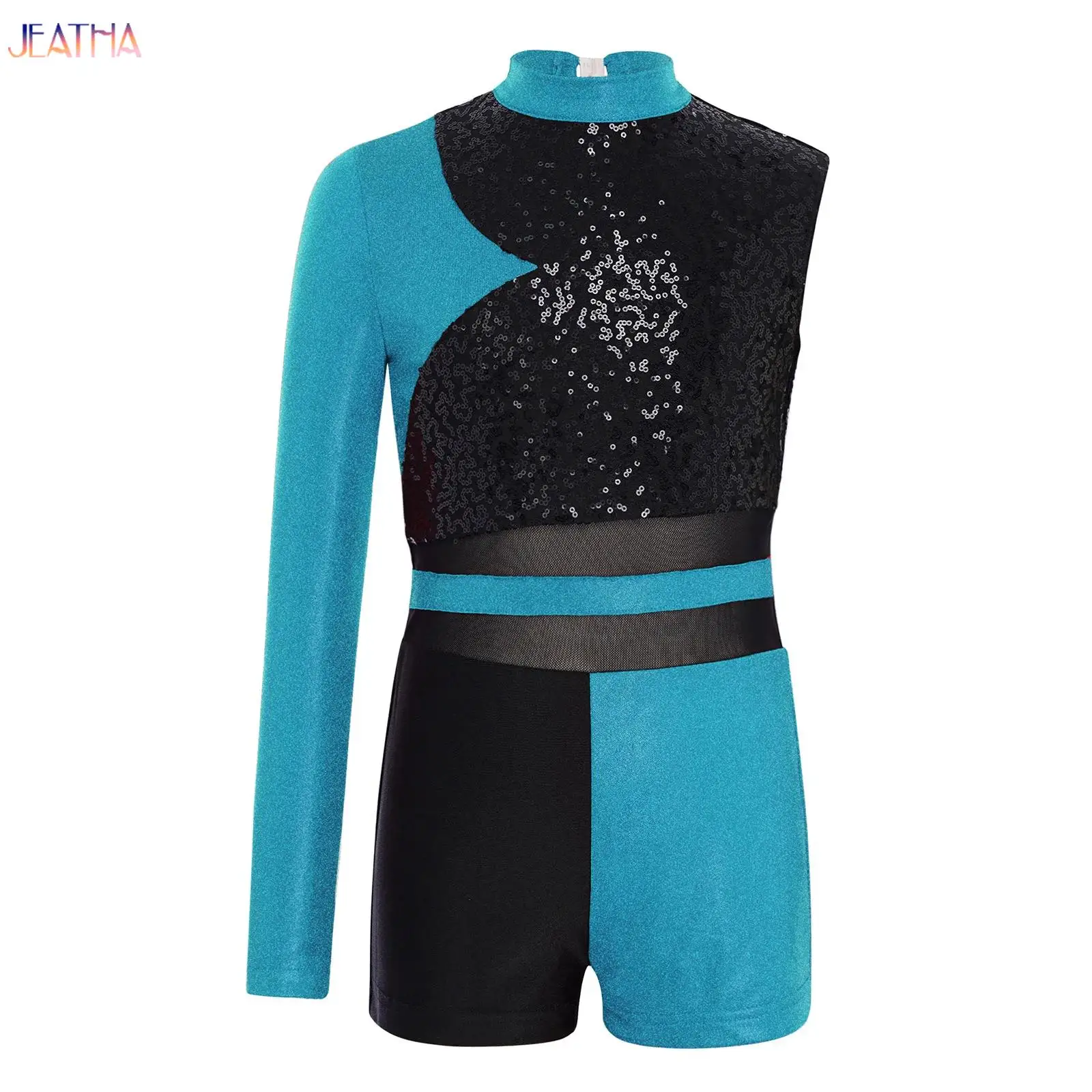 Kids Girls Sequins Figure Skating Jumpsuit Mock Neck Gymnastics Leotard Long Sleeve Ballet Dance Leotard Competition Party Wear
Kids Girls Sequins Figure Skating Jumpsuit Mock Neck Gymnastics Leotard Long Sleeve Ballet Dance Leotard Competition Party Wear