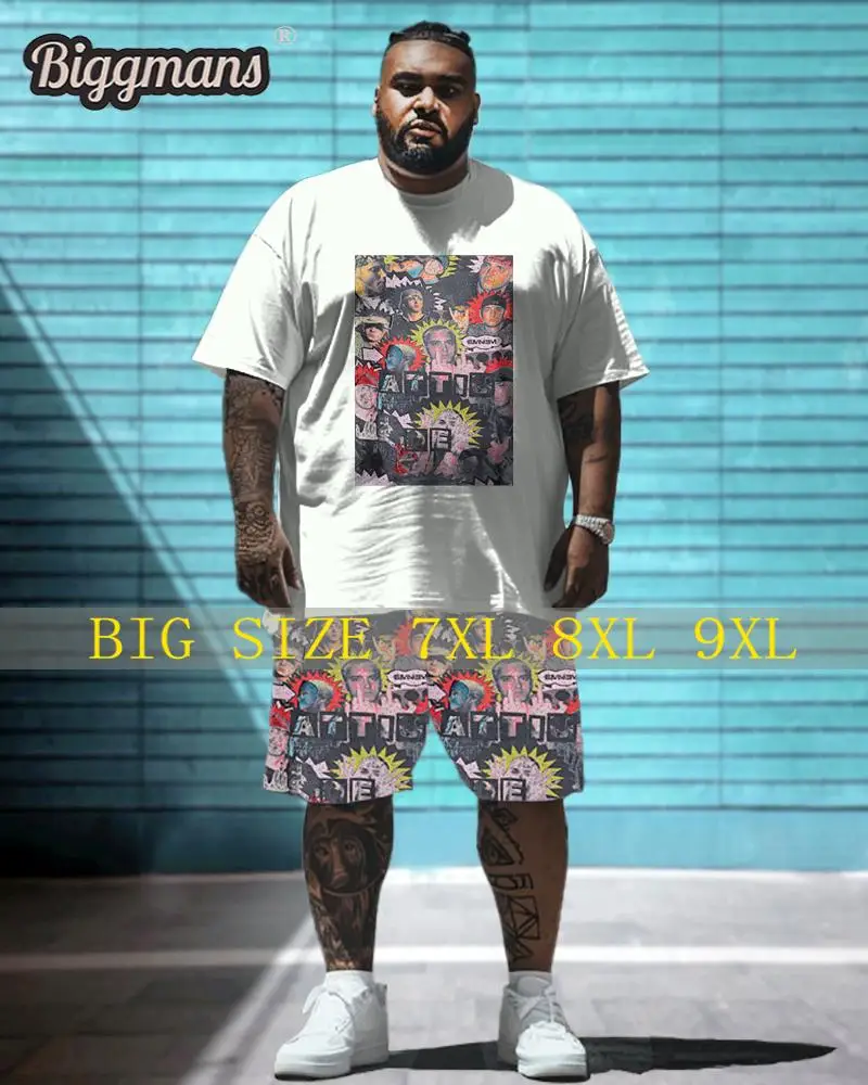 Biggmans T-Shirt Plus Size Set L-9Xl for Summer Short Sleeve Shorts Clothing Oversize Casual Vacation Retro Pattern 7XL 8XL 9XL
Biggmans T-Shirt Plus Size Set L-9Xl for Summer Short Sleeve Shorts Clothing Oversize Casual Vacation Retro Pattern 7XL 8XL 9XL