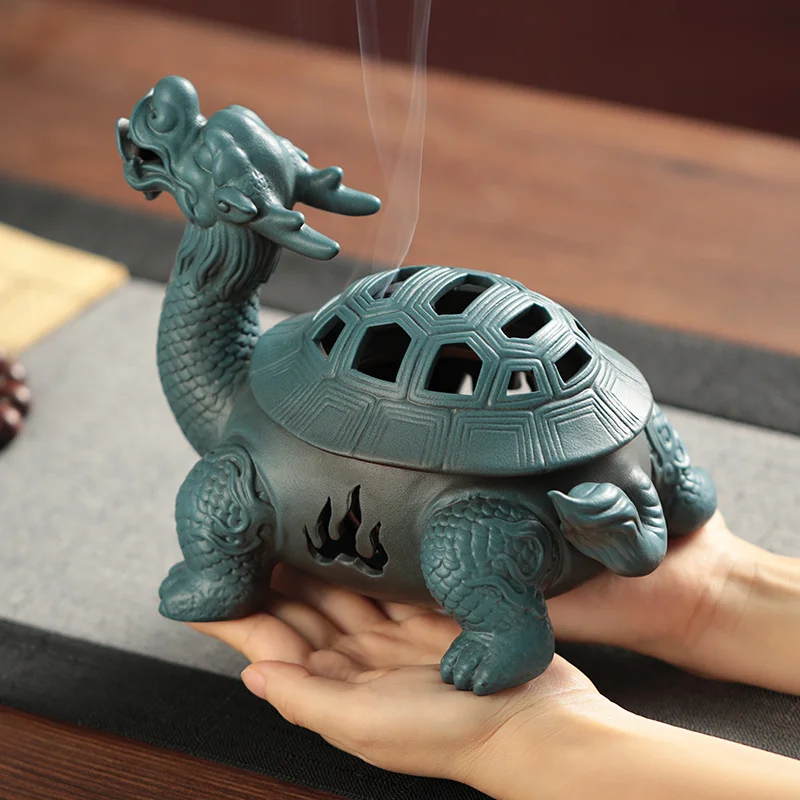 Zen Style Dragon Turtle Incense Burner Large Creative Ceramic Incense Holder Tea Ceremony Ornament Sandalwood Burner Vintage Aga
Zen Style Dragon Turtle Incense Burner Large Creative Ceramic Incense Holder Tea Ceremony Ornament Sandalwood Burner Vintage Aga