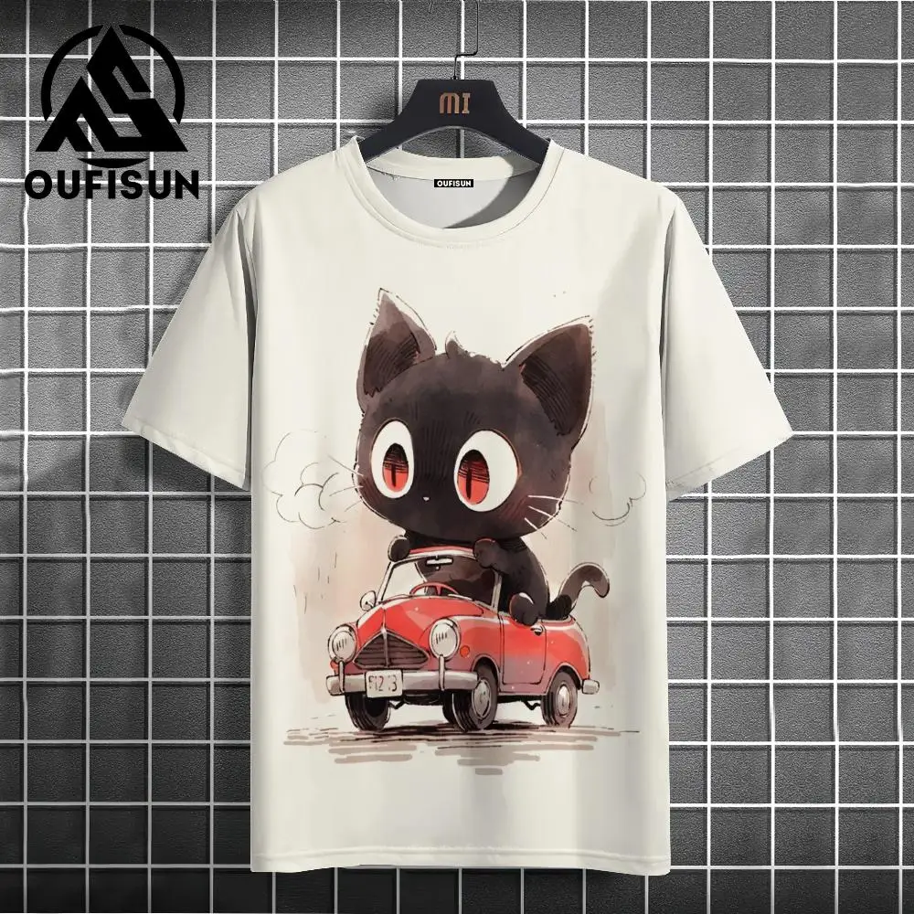 Funny Animal Black Cat Short Sleeve Tees Tops Casual T-Shirt For Men Oversized Streetwear Hip Hop Sweatshirt Men's Clothing Xl
Funny Animal Black Cat Short Sleeve Tees Tops Casual T-Shirt For Men Oversized Streetwear Hip Hop Sweatshirt Men's Clothing Xl