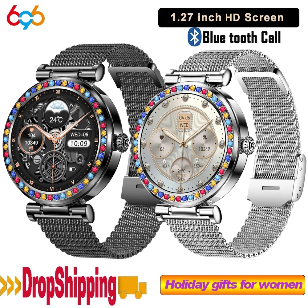 Women 1.27" Blue Tooth Call Fashion Smart Watch Heart Rate Blood Oxygen Sports Fitness Music Waterproof Lady Health Smartwatch
Women 1.27" Blue Tooth Call Fashion Smart Watch Heart Rate Blood Oxygen Sports Fitness Music Waterproof Lady Health Smartwatch