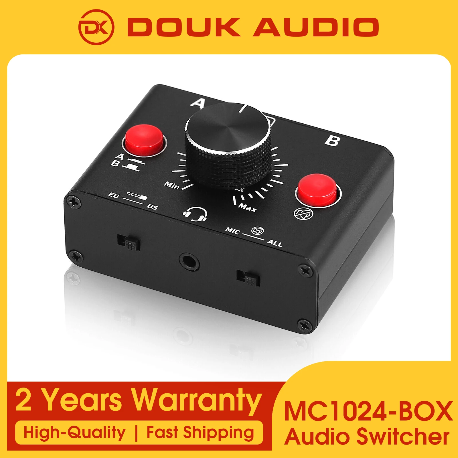 Douk Audio Mini 2-Way Microphone Headphones / Speakers Audio Switcher Box A / B Stereo Selector Manual Signal Splitter
Douk Audio Mini 2-Way Microphone Headphones / Speakers Audio Switcher Box A / B Stereo Selector Manual Signal Splitter