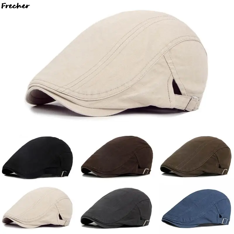 Vintage Flat Berets Blend Cotton Newsboy Caps Men Casual Painters Cap Adjustable Buckle Cabbie Hats Fashion Gatsby Beanies
Vintage Flat Berets Blend Cotton Newsboy Caps Men Casual Painters Cap Adjustable Buckle Cabbie Hats Fashion Gatsby Beanies