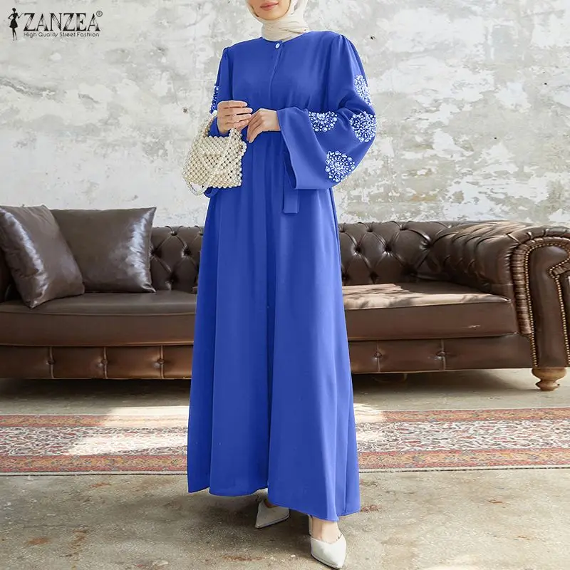 ZANZEA Fashion Women Long Sleeve Muslim Abaya Dresses Floral Printed Dress IsIamic Robe Casual Kaftan Belted Vestidos Ramadan
ZANZEA Fashion Women Long Sleeve Muslim Abaya Dresses Floral Printed Dress IsIamic Robe Casual Kaftan Belted Vestidos Ramadan
