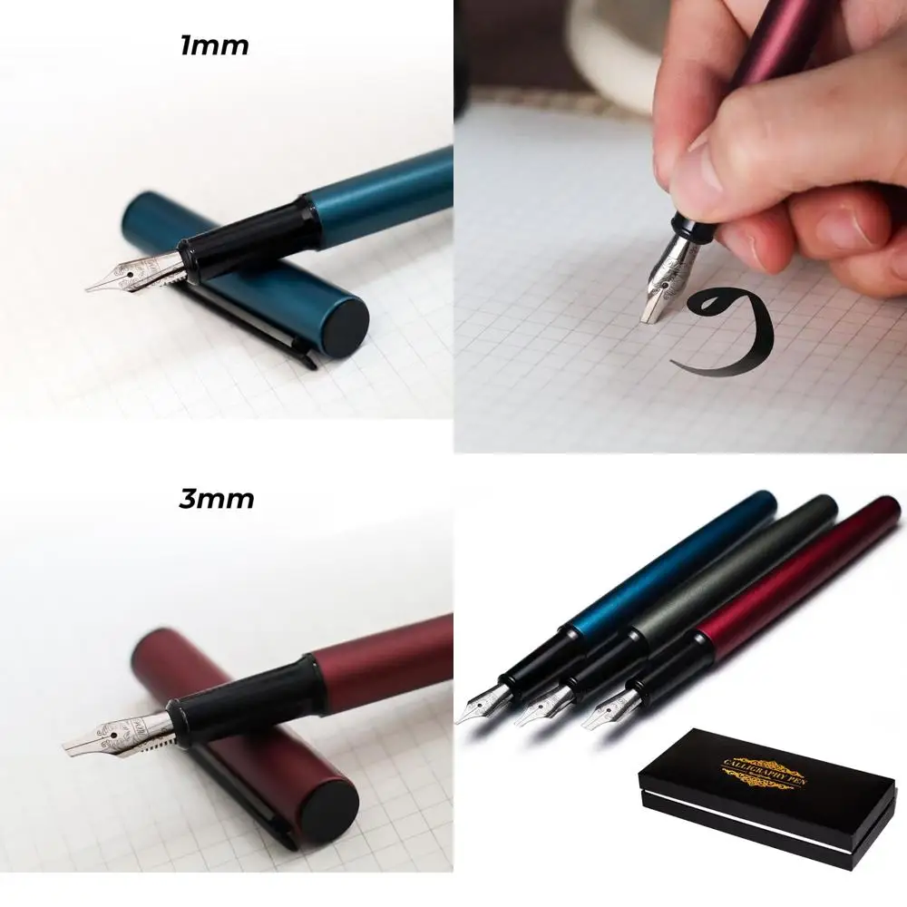 Набор элегантных ручек для каллиграфии с наклонным наконечником — 3 размера (1 мм, 2 мм, 3 мм) в роскошной коробке для арабского письма, фарси, урду, иврита
Набор элегантных ручек для каллиграфии с наклонным наконечником — 3 размера (1 мм, 2 мм, 3 мм) в роскошной коробке для арабского письма, фарси, урду, иврита