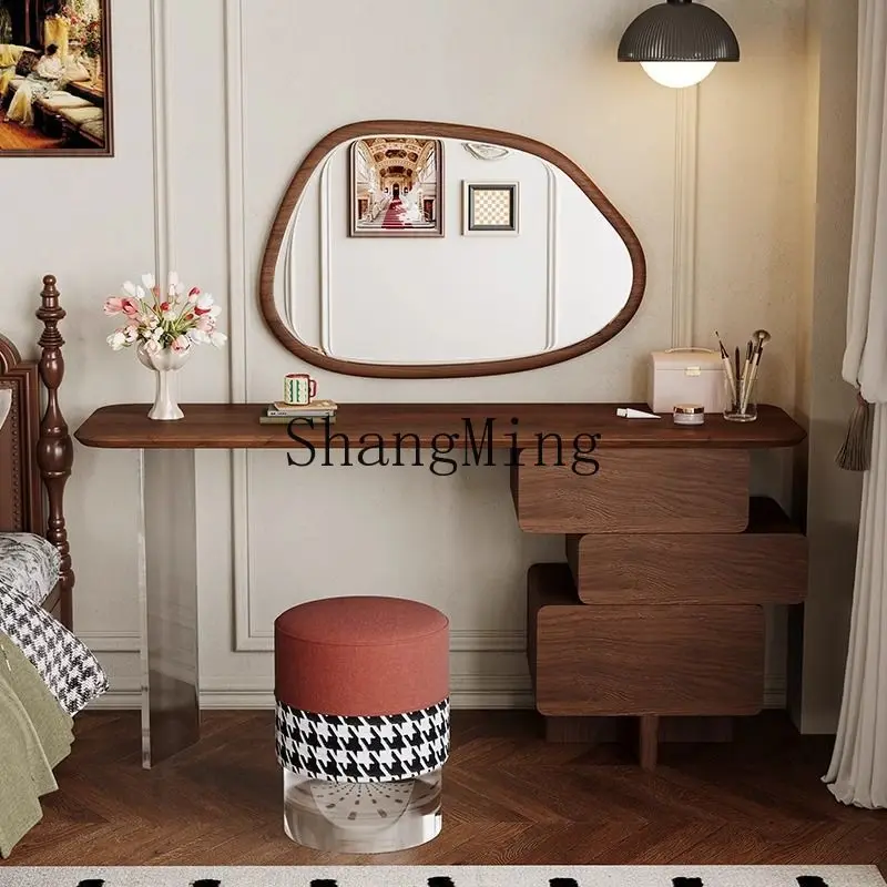 ZYY комод из цельного дерева в стиле ретро, выдвижной прикроватный комод для спальни, ореховый столик для макияжа
ZYY комод из цельного дерева в стиле ретро, выдвижной прикроватный комод для спальни, ореховый столик для макияжа