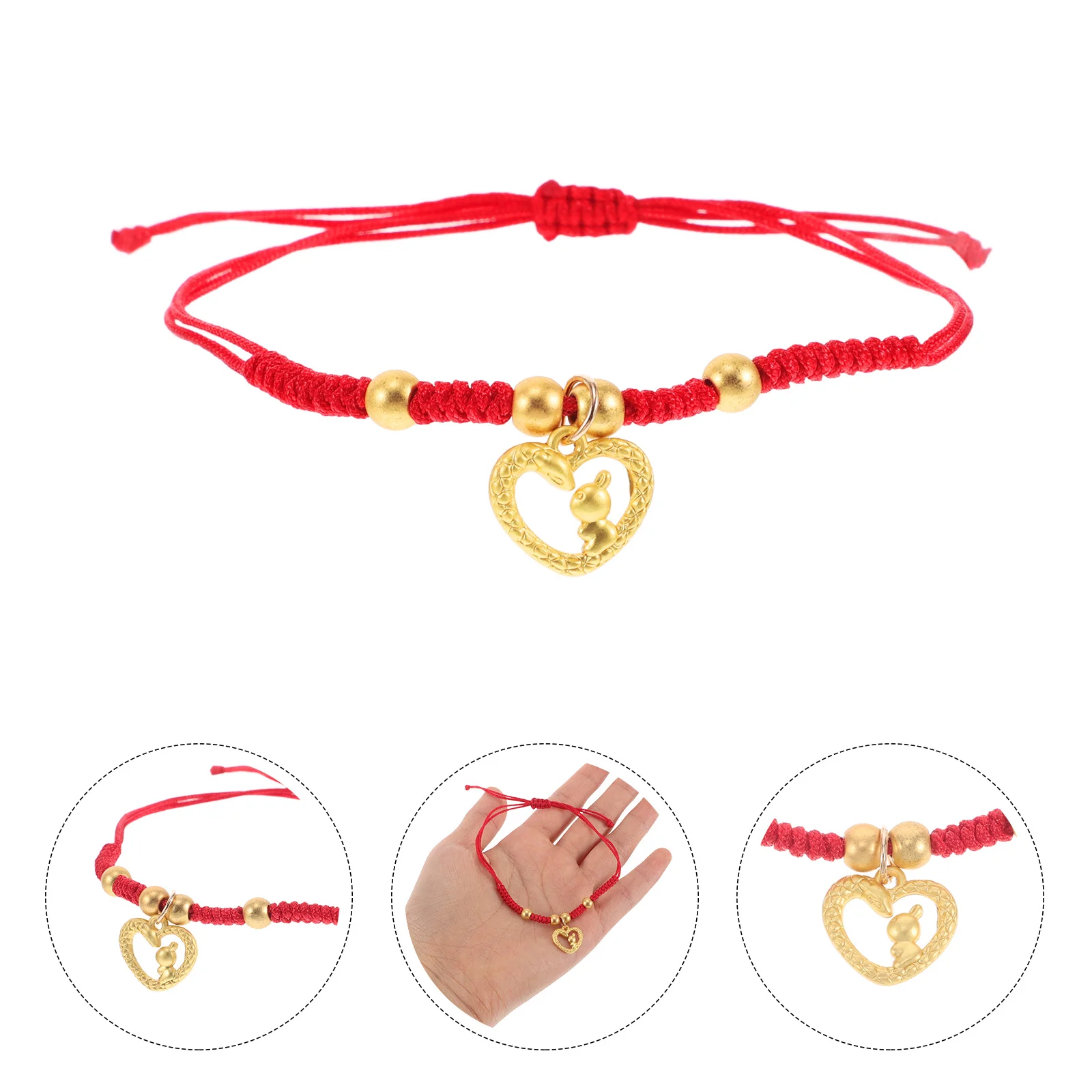 Bracelet Zodiac Snake Chinese New Year Charms Red Heart Birthday Party Decorations Girl Gourd Lucky Bracelets for Women Student
Bracelet Zodiac Snake Chinese New Year Charms Red Heart Birthday Party Decorations Girl Gourd Lucky Bracelets for Women Student