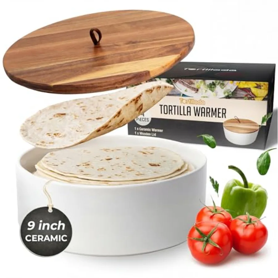 - Tortilla Warmer Ceramic with Lid 9 Inch Bread Warmer Pancake Warmer Tortilla Holder with Lid - Microwave-Safe
- Tortilla Warmer Ceramic with Lid 9 Inch Bread Warmer Pancake Warmer Tortilla Holder with Lid - Microwave-Safe