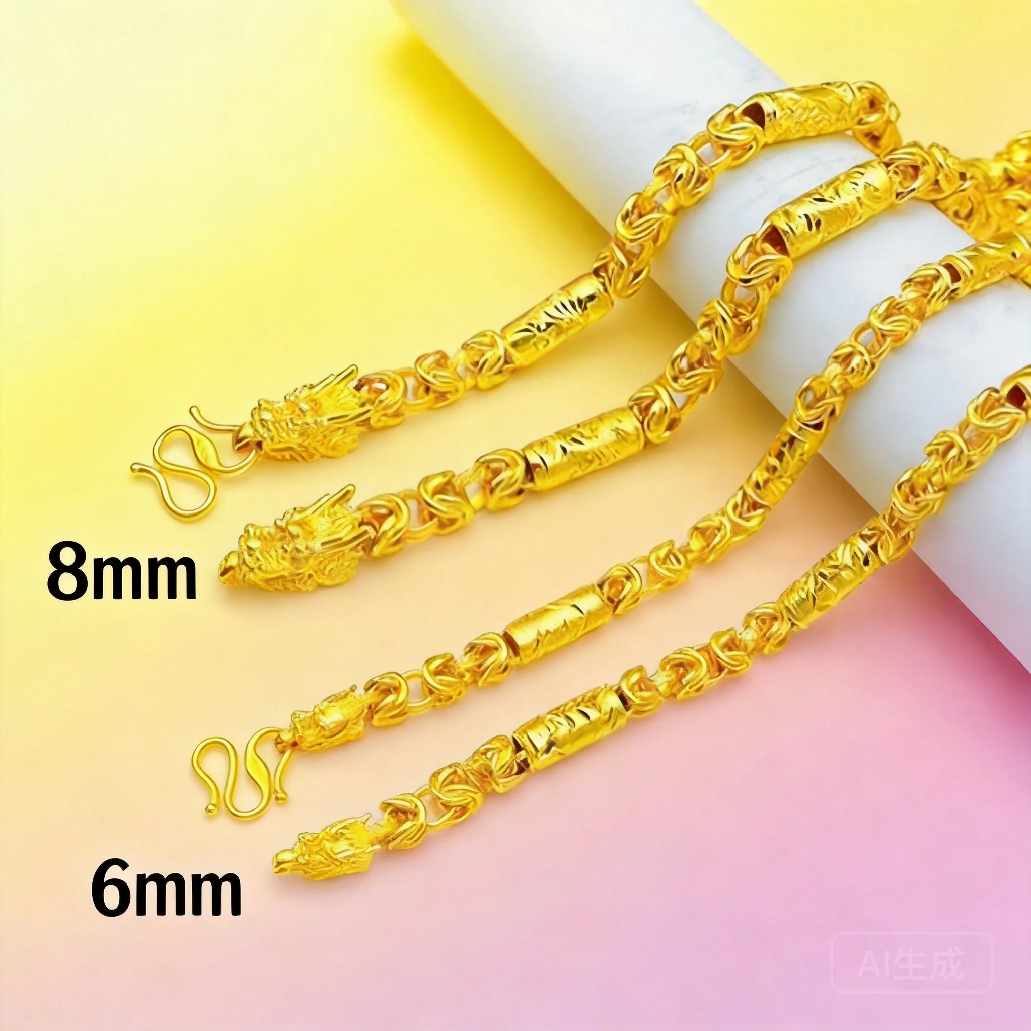 Men's 2026 Dragon Carved Gold Plated Copper Necklace Twist Barrel Bead Chain For Daily Wear Party Hip Hop Male Fashion Jewelry
Men's 2026 Dragon Carved Gold Plated Copper Necklace Twist Barrel Bead Chain For Daily Wear Party Hip Hop Male Fashion Jewelry