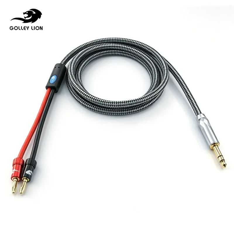 GOLLEY LION 1/4 Inch TRS to 2 Banana Plug Stereo Speaker Cable, Oxygen Free Copper, High Strand Count
GOLLEY LION 1/4 Inch TRS to 2 Banana Plug Stereo Speaker Cable, Oxygen Free Copper, High Strand Count