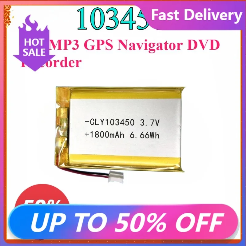 New High-quality 3.7V 1800mAh Lipo Polymer Lithium Rechargeable Battery 103450 for MP3 GPS Navigator DVD Recorder
New High-quality 3.7V 1800mAh Lipo Polymer Lithium Rechargeable Battery 103450 for MP3 GPS Navigator DVD Recorder
