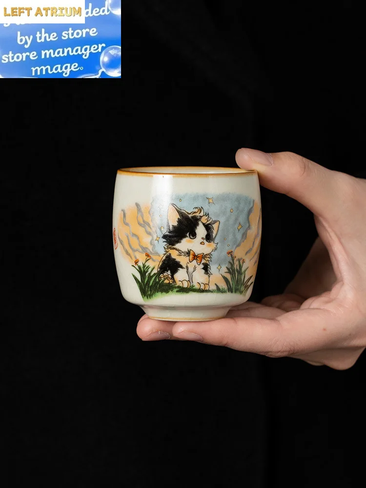 95ml Ru Kiln Cute Cat Personal Cup Teacup High end Exquisite Master Cup Kung Fu Tea Set
95ml Ru Kiln Cute Cat Personal Cup Teacup High end Exquisite Master Cup Kung Fu Tea Set