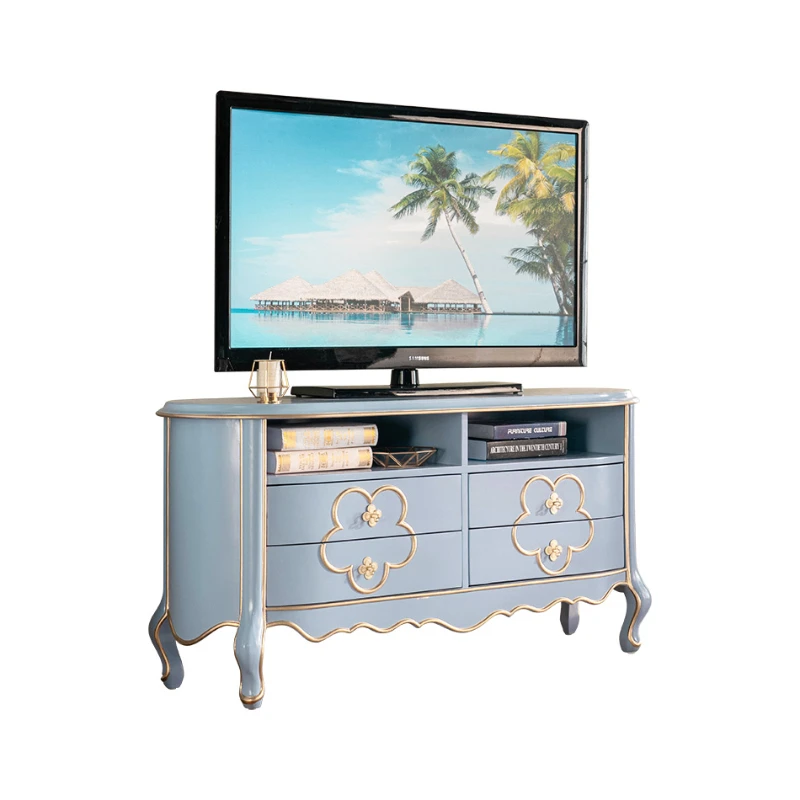 American Mediterranean TV Cabinet Living Room Entrance Cabinet Solid Wood Bedroom Storage Cabinet
American Mediterranean TV Cabinet Living Room Entrance Cabinet Solid Wood Bedroom Storage Cabinet