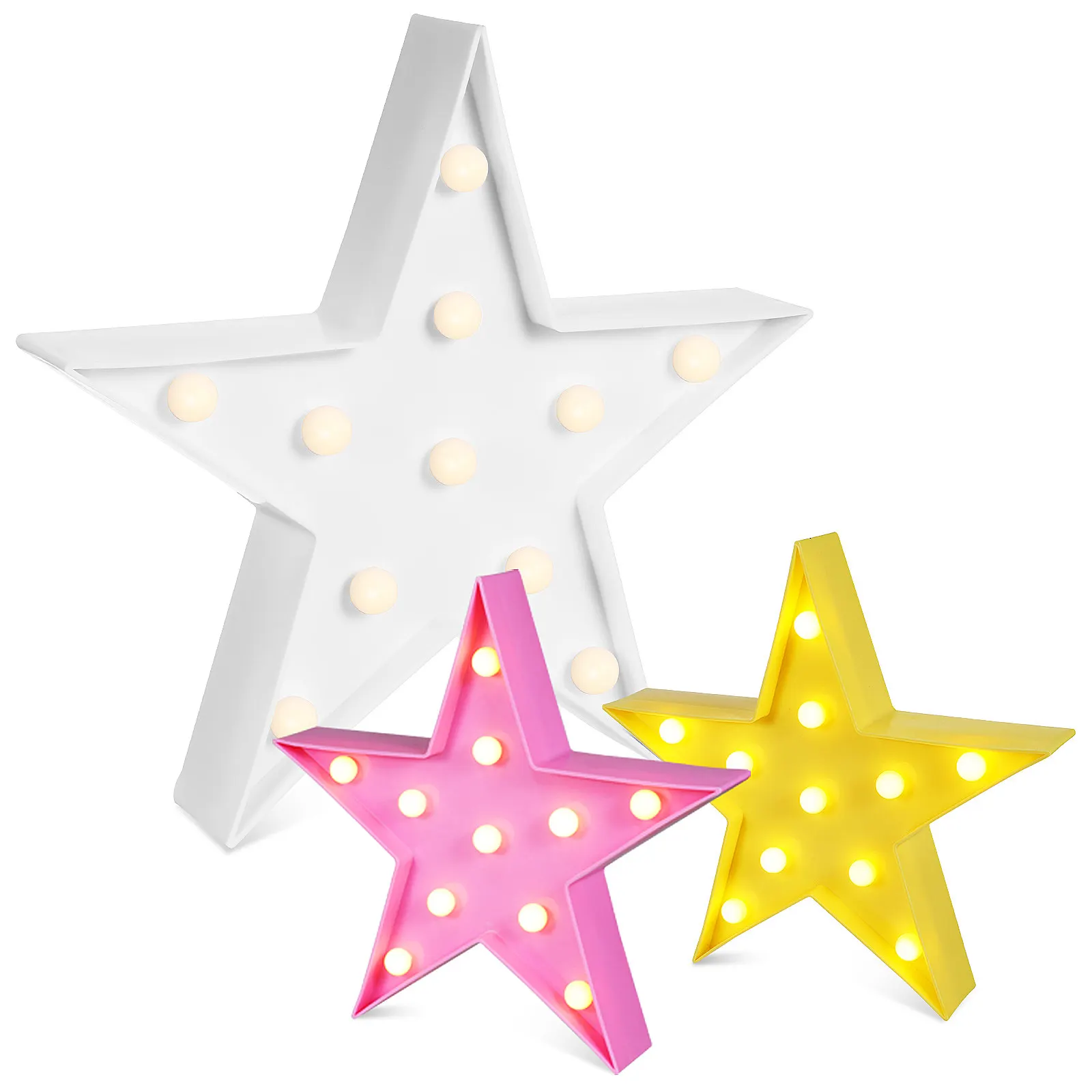 3Pcs Rainbow Five Pointed LED Star Marquee Lights Battery Powered Star Light Table Centerpiece Indoor Party Wedding Relaxing
3Pcs Rainbow Five Pointed LED Star Marquee Lights Battery Powered Star Light Table Centerpiece Indoor Party Wedding Relaxing