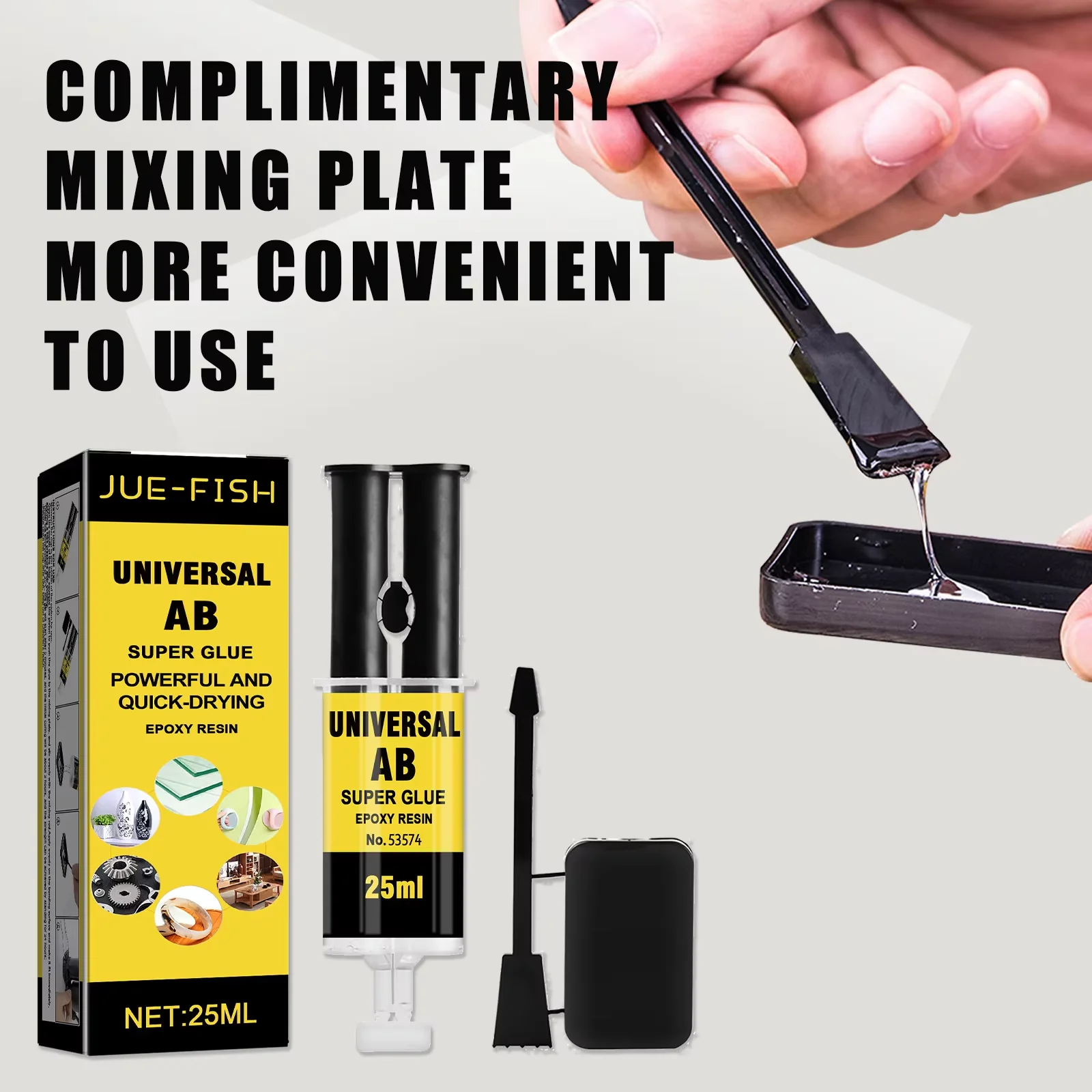 25ml Epoxy Resin AB Adhesive Waterproof & High Temperature Resistant All-Purpose Repair Glue For Wood Plastic Metal Glue Welding
25ml Epoxy Resin AB Adhesive Waterproof & High Temperature Resistant All-Purpose Repair Glue For Wood Plastic Metal Glue Welding