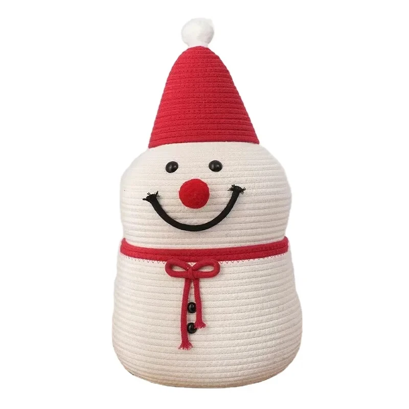 Snowman Christmas Decoration Desktop Cotton Rope Snacks Sundry Dustproof Storage Basket With Cover
Snowman Christmas Decoration Desktop Cotton Rope Snacks Sundry Dustproof Storage Basket With Cover