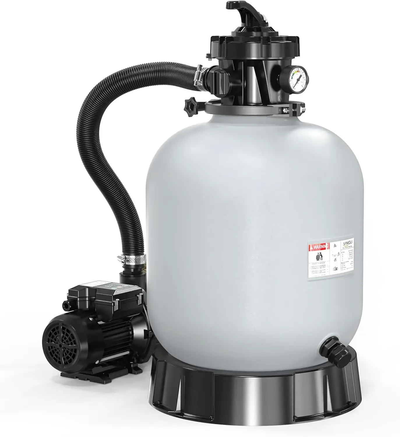 Sand Pool Filter 16 in Tank with A 3/4 HP Pump 115V Above Ground Inground Swimming Pool Pump with Filter Basket,3435 GPH
Sand Pool Filter 16 in Tank with A 3/4 HP Pump 115V Above Ground Inground Swimming Pool Pump with Filter Basket,3435 GPH