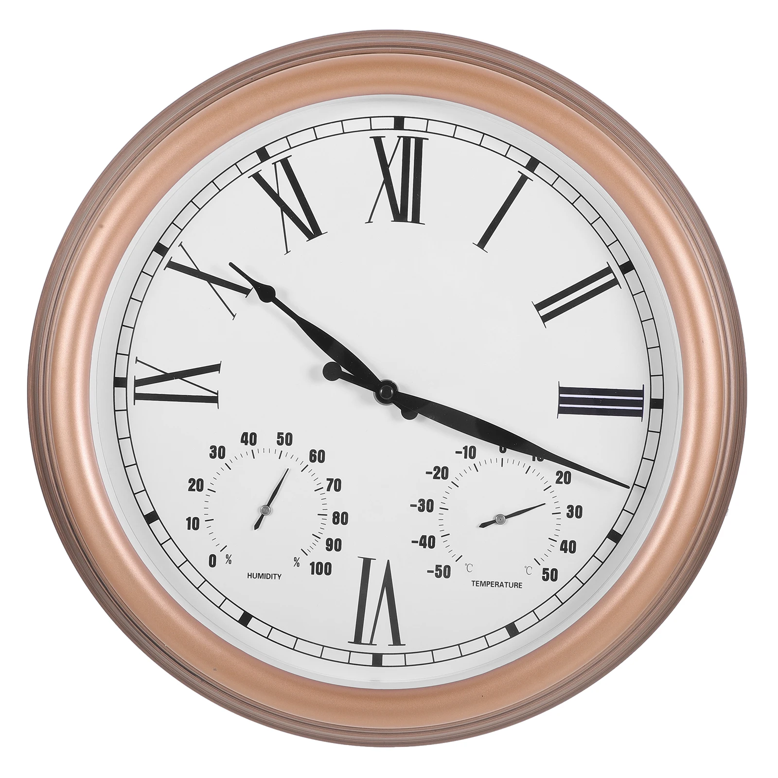 15 Inch Waterproof Outdoor Wall Clock with Temperature Humidity Meter Roman Numerals Thermometer Hygrometer Patio Garden Decor
15 Inch Waterproof Outdoor Wall Clock with Temperature Humidity Meter Roman Numerals Thermometer Hygrometer Patio Garden Decor