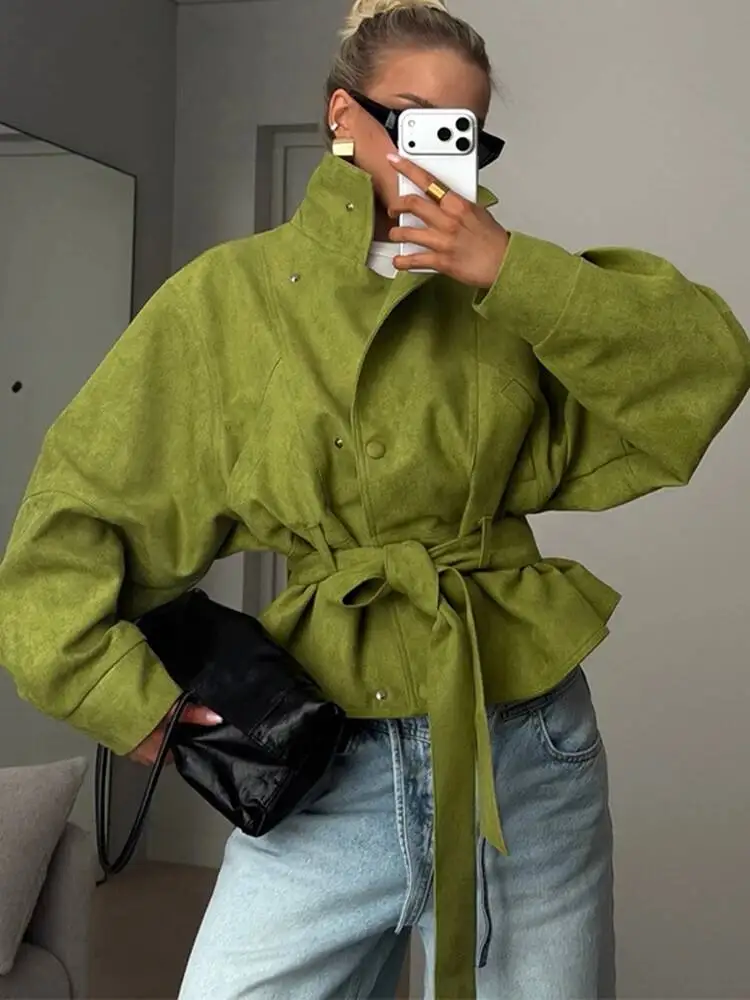Elegant Solid Women's Windbreaker Full Sleeve Stand Collar Lace Up Lady Short Coats 2026 Spring Chic Female Street Outerwear New
Elegant Solid Women's Windbreaker Full Sleeve Stand Collar Lace Up Lady Short Coats 2026 Spring Chic Female Street Outerwear New
