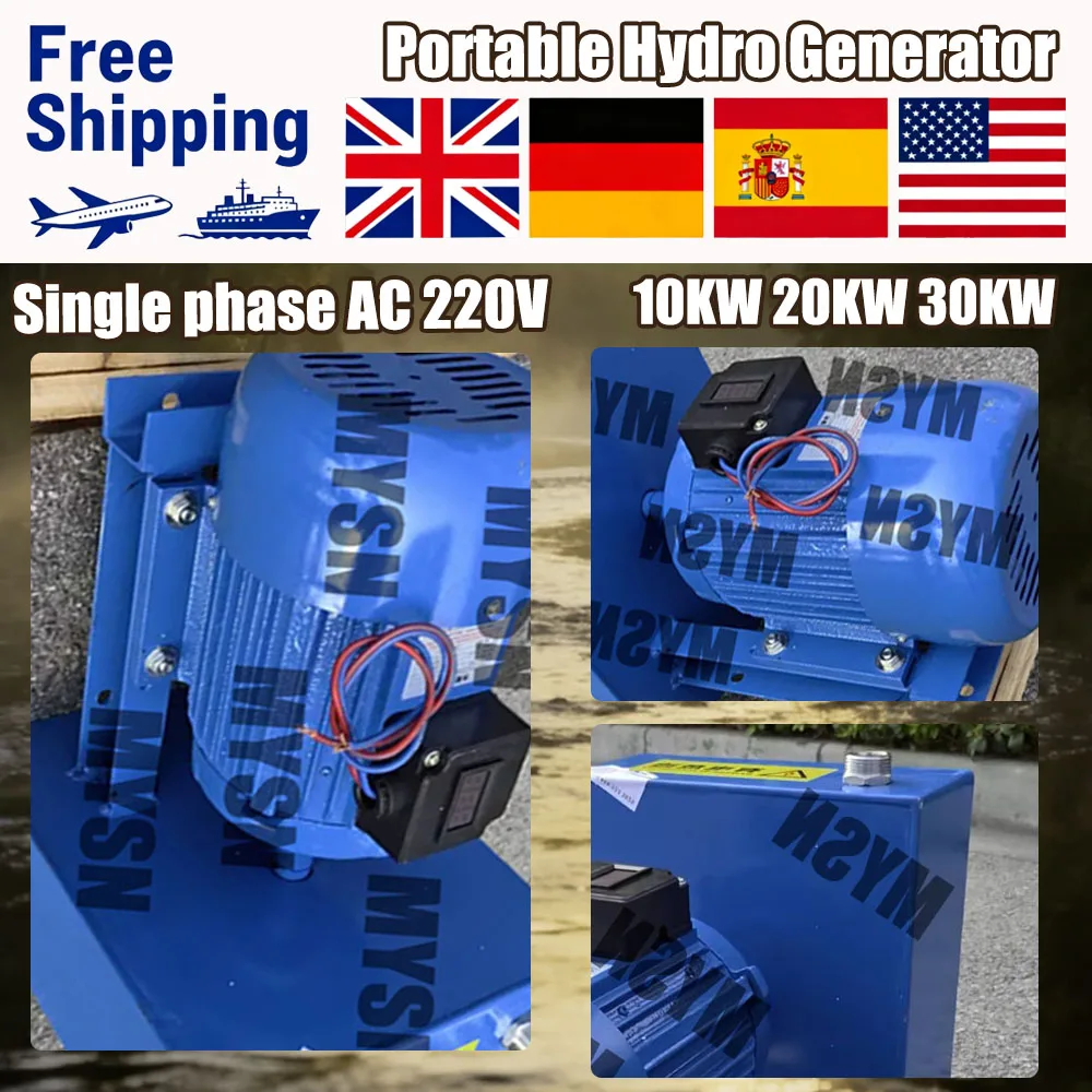 Outdoor Single Phase AC Hydroelectric Generator 20KW 30KW 220V 230V 240V Water Turbine Alternator For Home Use Farm DIY
Outdoor Single Phase AC Hydroelectric Generator 20KW 30KW 220V 230V 240V Water Turbine Alternator For Home Use Farm DIY